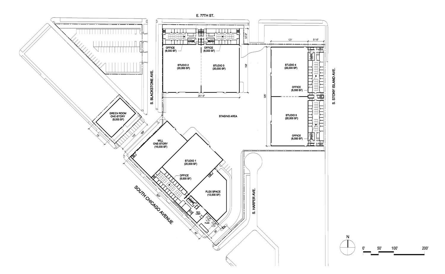 Site Plan for Regal Mile Film Studios Drawing by Bauer Latoza Studio